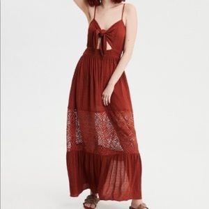 American Eagle Tie Front Maxi Dress (full boho closet🦋🌿!)
